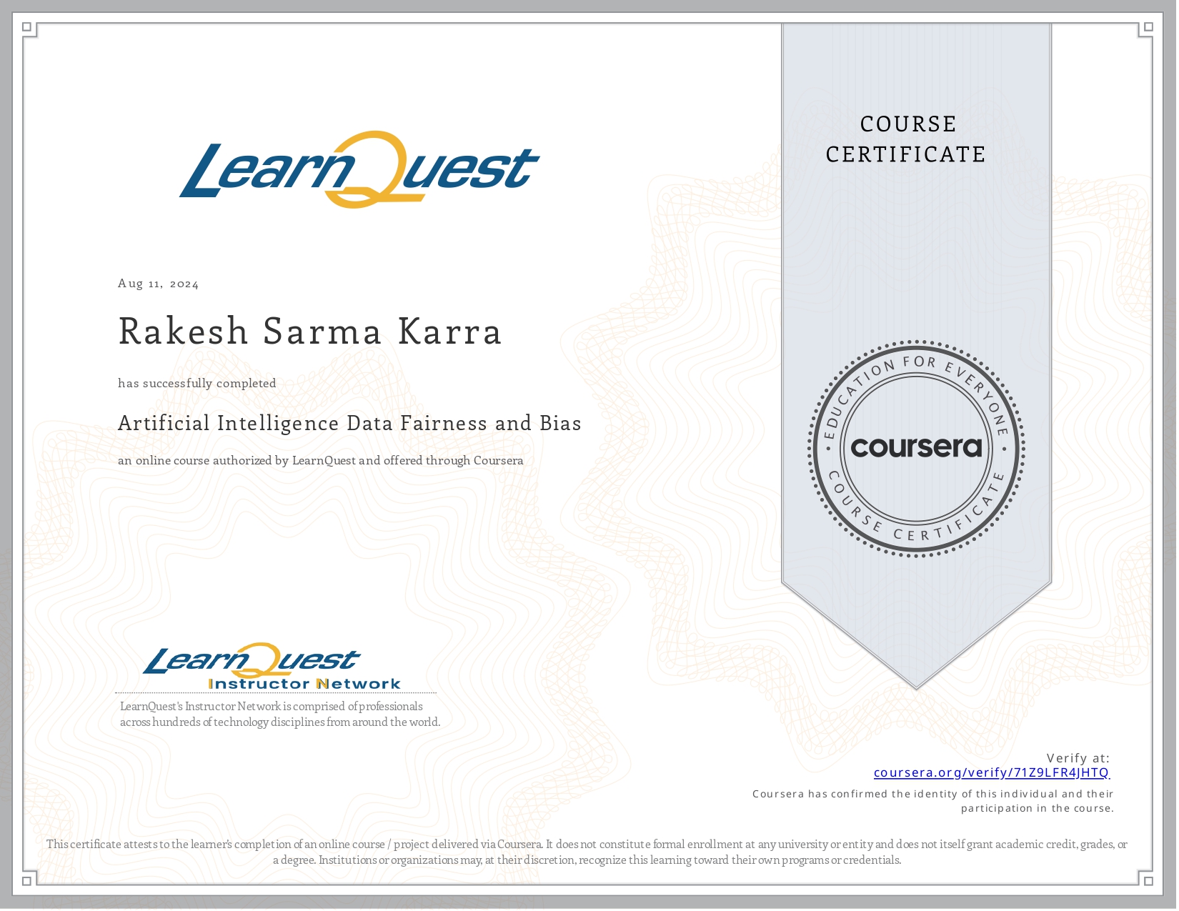 Artificial Intelligence Data Fairness and Bias